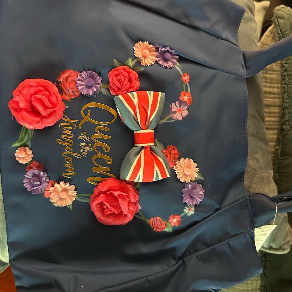 Floral Blue Tote Bag